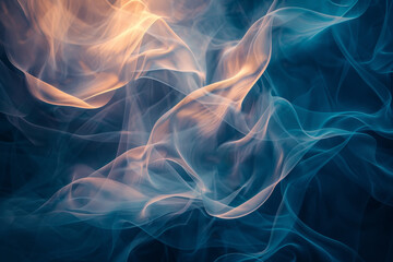 Canvas Print - The image is a colorful and abstract representation of smoke and fire