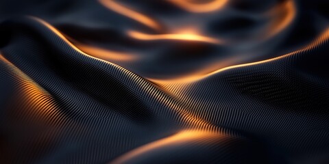 Wall Mural - carbon fiber texture on a dark background with soft lighting and shadows, abstract modern design for
