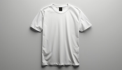 Mockup of white t shirt on white background. Layout mock up ready for your design preview.	