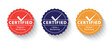 © Vivek - Certified circle Badge Design. Certify Badge Design template. Certified badge logo design.
