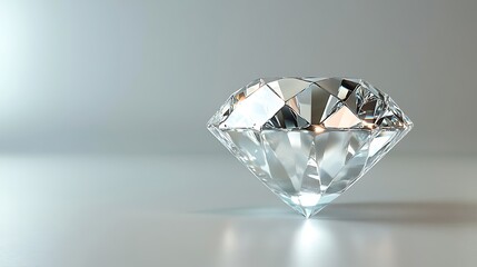 A sparkling diamond isolated on a white background.