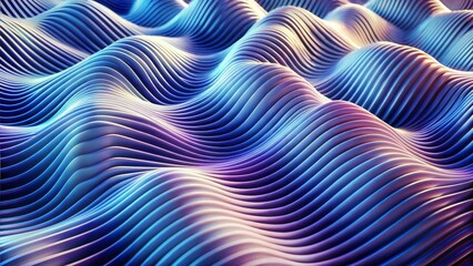 Wall Mural - Abstract 3D Wave Pattern