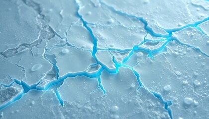 Jagged Ice with Cold, Fractured Design, Abstract and Glowing