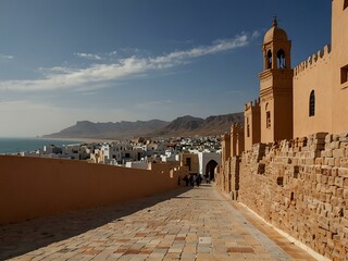 Wall Mural - Reconstruction of Agadir’s old town, Morocco.