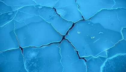 Wall Mural - Chilly Layer of Jagged Ice with Electric Blue Patterns, Abstract