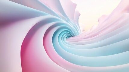 Poster -   A picture of a swirl in shades of pink, blue, and white against a white background