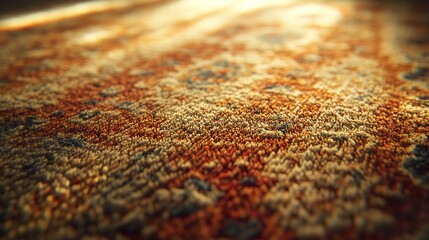 Canvas Print - Close-Up Macro of a Colorful and Textured Carpet