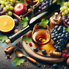 food beverage grape wine bottle drink glass winery lifestyle alcohol background. 