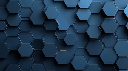 Abstract blue hexagonal pattern background with 3D effect. Perfect for wallpapers, web design, and modern graphic projects.