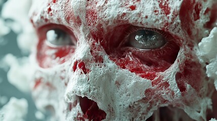 Canvas Print - Close-up of a Decaying Human Face