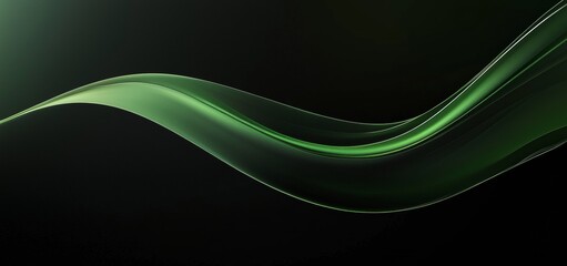 Green abstract glowing light color gradient shape background with black grainy backdrop web landing page header banner design copy space