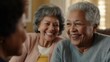© Bijac - lively senior community engages in a vibrant social gathering diverse group of elderly individuals participate in games crafts and animated conversations in a cheerful setting