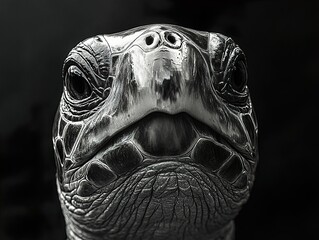 Wall Mural - Close-Up Portrait of a Sea Turtle's Face