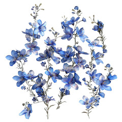 Wall Mural - blue flower bouquet