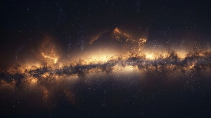 stunning visualization of the Milky Way, emphasizing the underlying mathematical principles