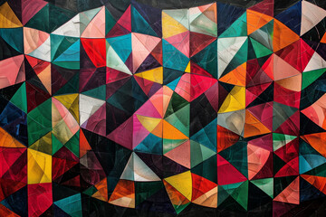 Wall Mural - A colorful abstract painting with many different shapes and colors