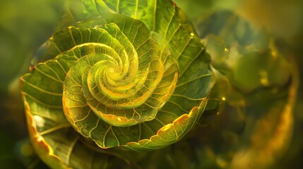 Wall Mural - fractal pattern resembling the Fibonacci sequence in nature