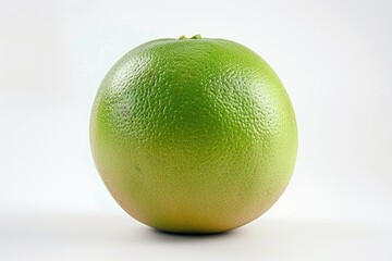 Poster - Fresh green grapefruit on a clean white surface, great for food or still life photography