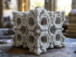 Wall Mural - intricate 3d fractal structure: a geometric masterpiece