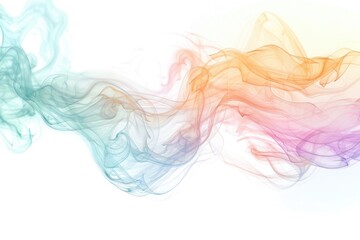 Sticker - A mesmerizing image of colorful smoke swirling in the air on a white background