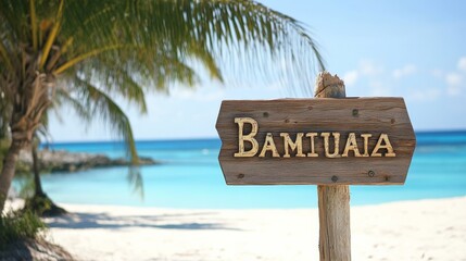 Beachy Bahamas sign