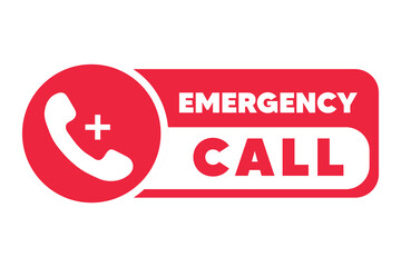 Emergency call icon. SOS emergency call. First aid. Vector illustration.