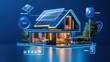 © CreativeSeven  - Futuristic Smart Home with Solar Panels and Renewable Energy System - Modern Eco-Friendly House Concept for Sustainable Living