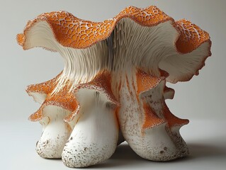 Canvas Print - Close-Up of a Unique Mushroom with a Whimsical Shape