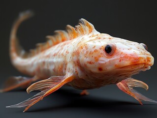 Sticker - Close-Up of a Colorful Fish with Detailed Fins and Scales