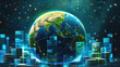 © edisetiawan.id - Earth Enveloped by Interconnected Banks: A Global Financial Network