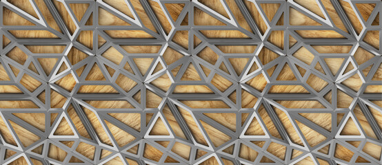 3D geometric pattern with seamless wallpaper design