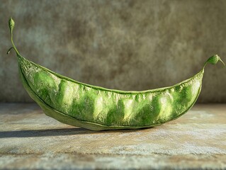 Poster - Close-Up of a Green Pea Pod