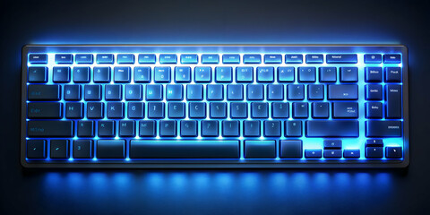 Illuminated keyboard with labeled keys for easy navigation in low light settings, illuminated, keyboard, technology, backlight