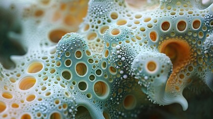 Wall Mural - abstract fractal pattern: a journey into the microscopic world