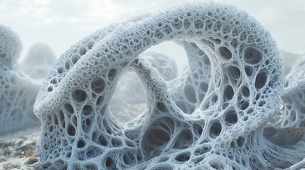 Wall Mural - abstract fractal structure: a journey into the unknown