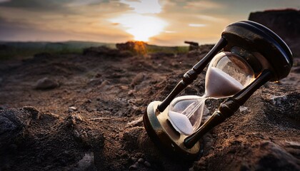 hourglass on sand