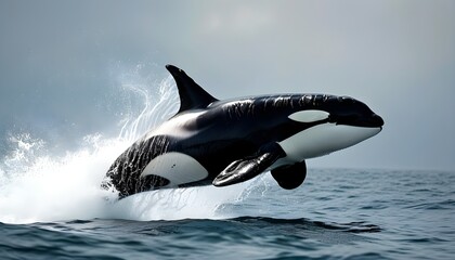 Wall Mural - Majestic Orca: Sovereign of the Oceans Depths