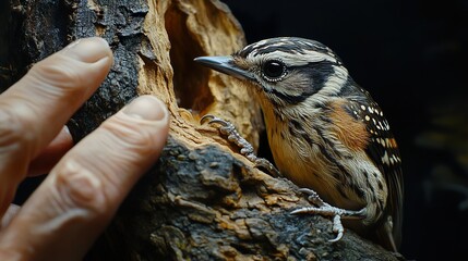 Poster - Close-up of a Woodpecker Perched on a Branch