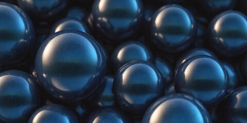 Canvas Print - abstract blue spheres
