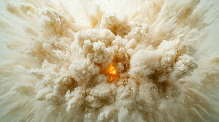 Wall Mural - Abstract White and Yellow Smoke Explosion Background