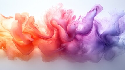 Wall Mural - Abstract Swirling Ink in Water