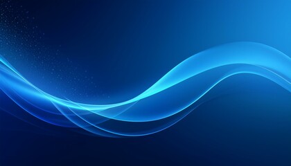 Wall Mural - A smooth, abstract blue background featuring flowing lines and gradient curves, creating a futuristic and sleek design. Ideal for modern digital projects, technology themes, or visual branding.