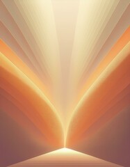 Wall Mural - a soft gradient of glowing golden light, with beams radiating outward in a symmetrical design. perfe
