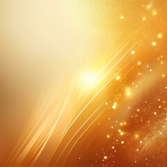 Wall Mural - A glowing, golden abstract background with flowing lines and sparkling light particles. Perfect for festive, celebratory, or magical themes in design, presentations, or digital art.