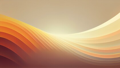 Wall Mural - A colorful abstract image with flowing layers of orange, red, and yellow waves creating a sense of movement. Perfect for modern, artistic, and creative design projects or backgrounds.