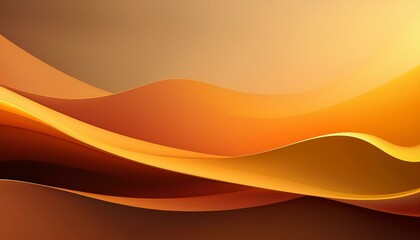 Wall Mural - Abstract background with flowing golden-orange waves, creating a sense of warmth and energy. Perfect for branding, advertising, web design, or digital art projects. 