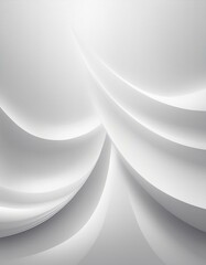 Wall Mural - A smooth, flowing abstract background in shades of white and light gray with soft curves and layered folds. Ideal for modern, minimalist, and elegant design projects or backgrounds.