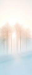 Wall Mural - a forest with trees in the background and a sun in the foreground