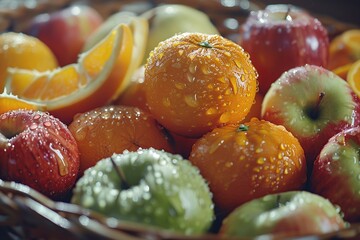 Sticker - Closeup of Fresh Fruit in Basket