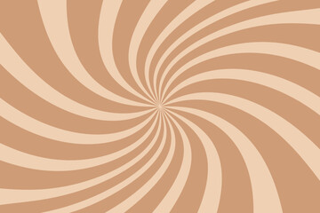 Background with rays. Caramel candy background. Pop art background. Twisted background.